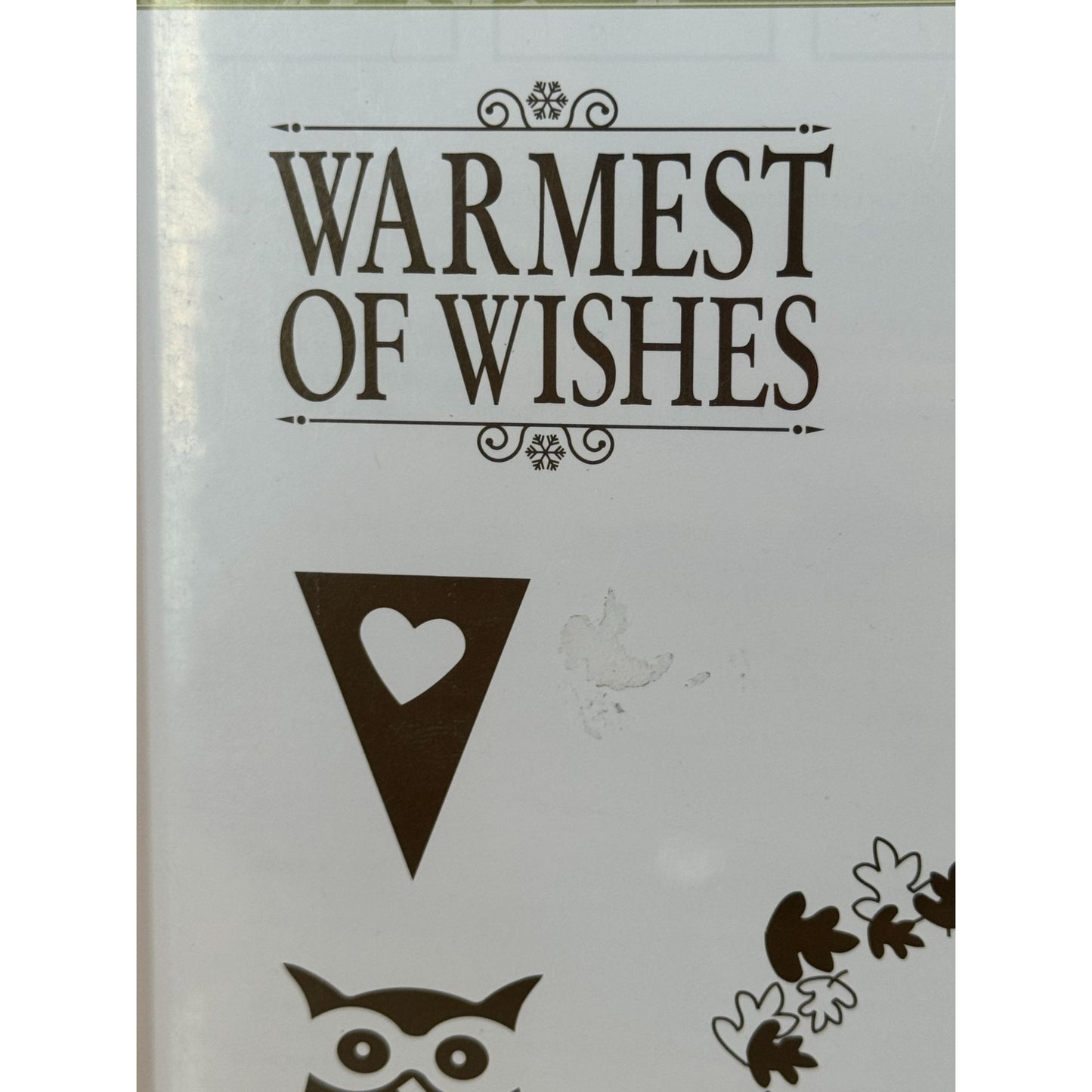 Stampin Up Clear Mount Rubber Stamps Warmest of Wishes Halloween Owl Fall Wreath