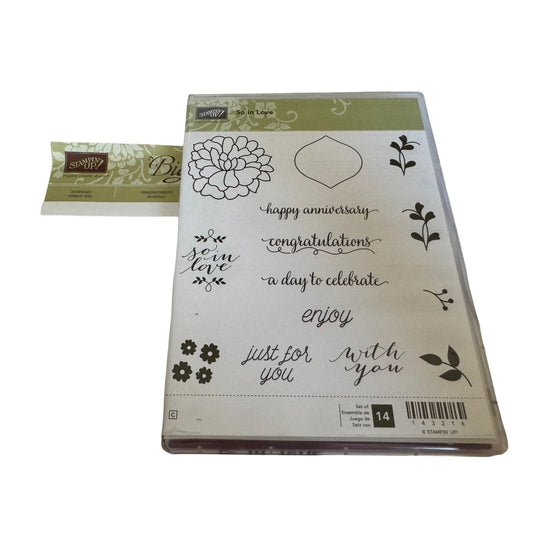 Stampin Up Cling Rubber Stamps So In Love So Detailed Thinlits Dies With