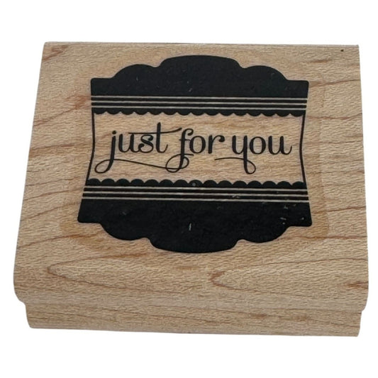 Stampin Up Rubber Stamp Just for You DIY Gift Tag Card Making Words Sentiment