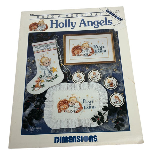 Dimensions Cross Stitch Pattern Holly Babes Angels Christmas Ornaments Morehead