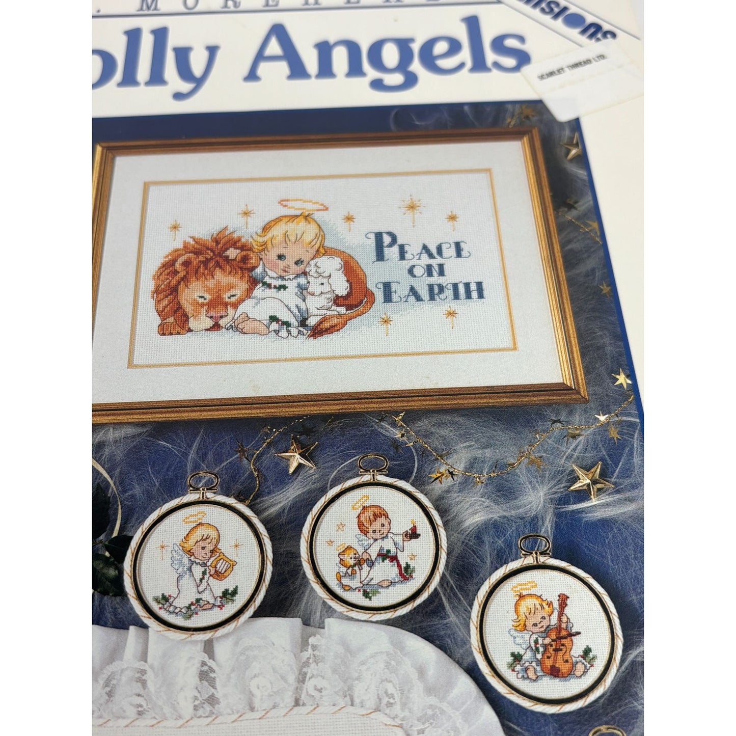 Dimensions Cross Stitch Pattern Holly Babes Angels Christmas Ornaments Morehead