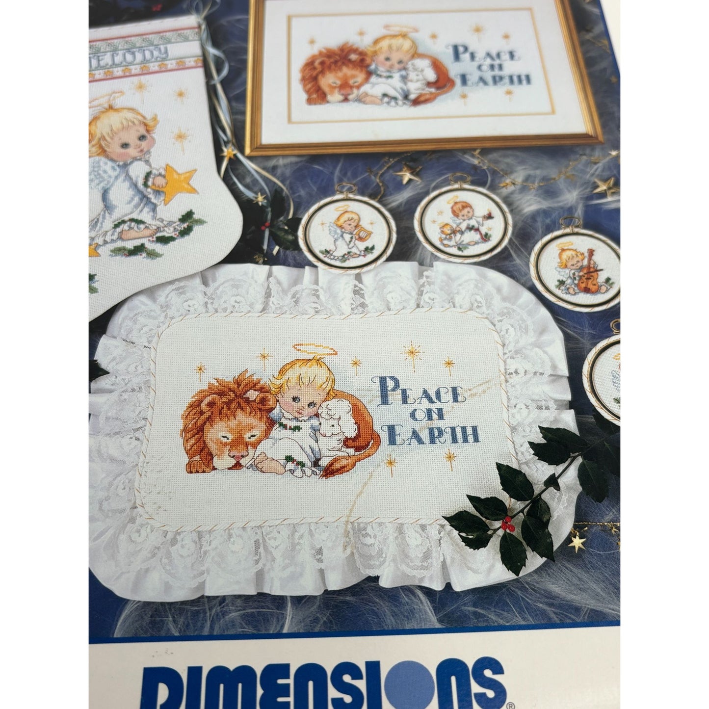 Dimensions Cross Stitch Pattern Holly Babes Angels Christmas Ornaments Morehead