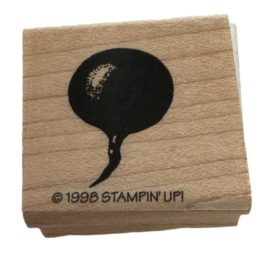 Stampin Up Rubber Stamp Radish Vegetable Salad Food Garden Gardner Card Making