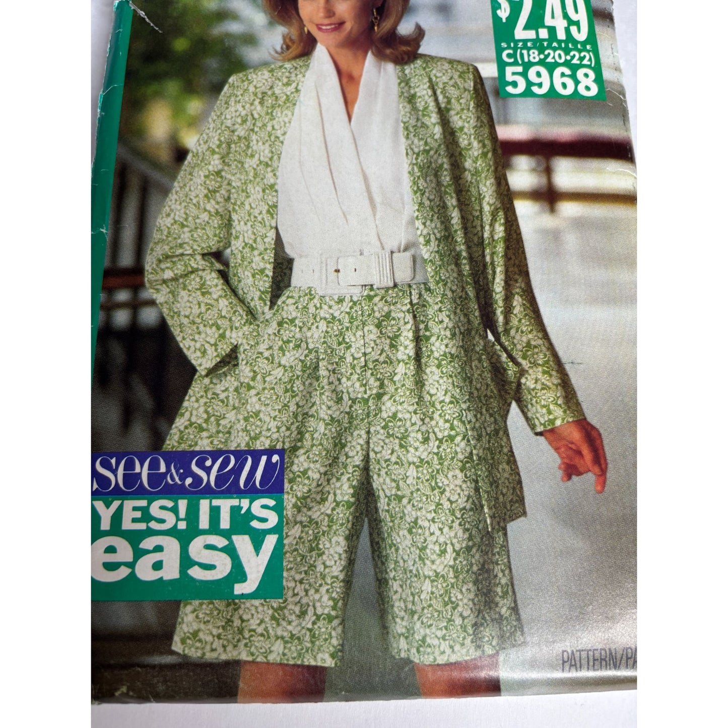 Butterick Sewing Pattern 5968 Below Hip Jacket Jumpsuit Summer 18 20 22 Uncut