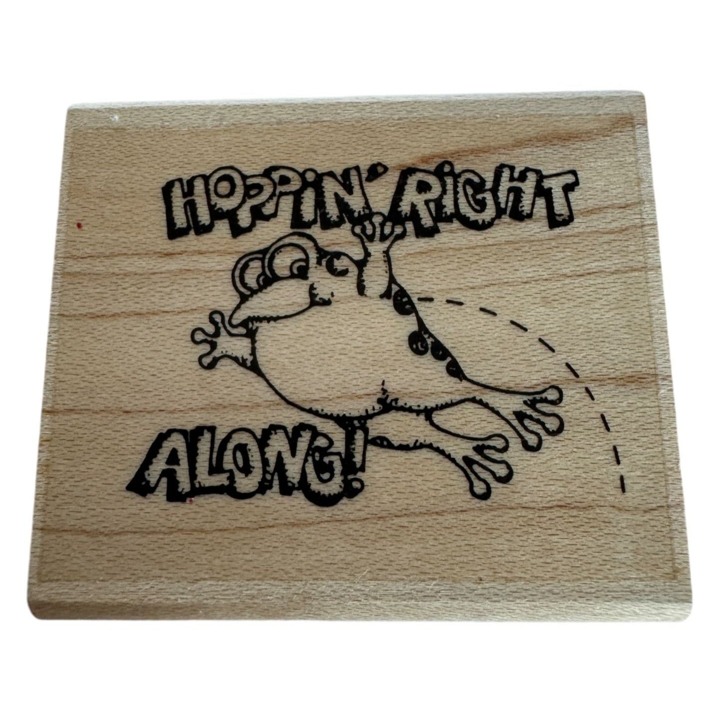 Frog Rubber Stamp Hoppin Right Along Teacher Paper Grading Words Sunday School