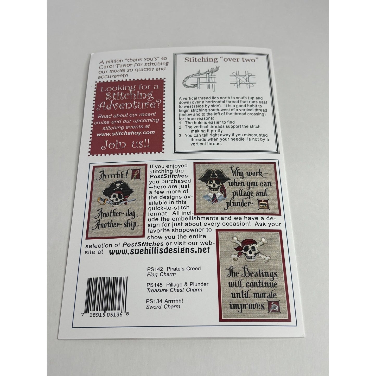 Post Stitches Cross Stitch Pattern Yo Ho Ho Ho Santa Pirate Christmas Charm Map