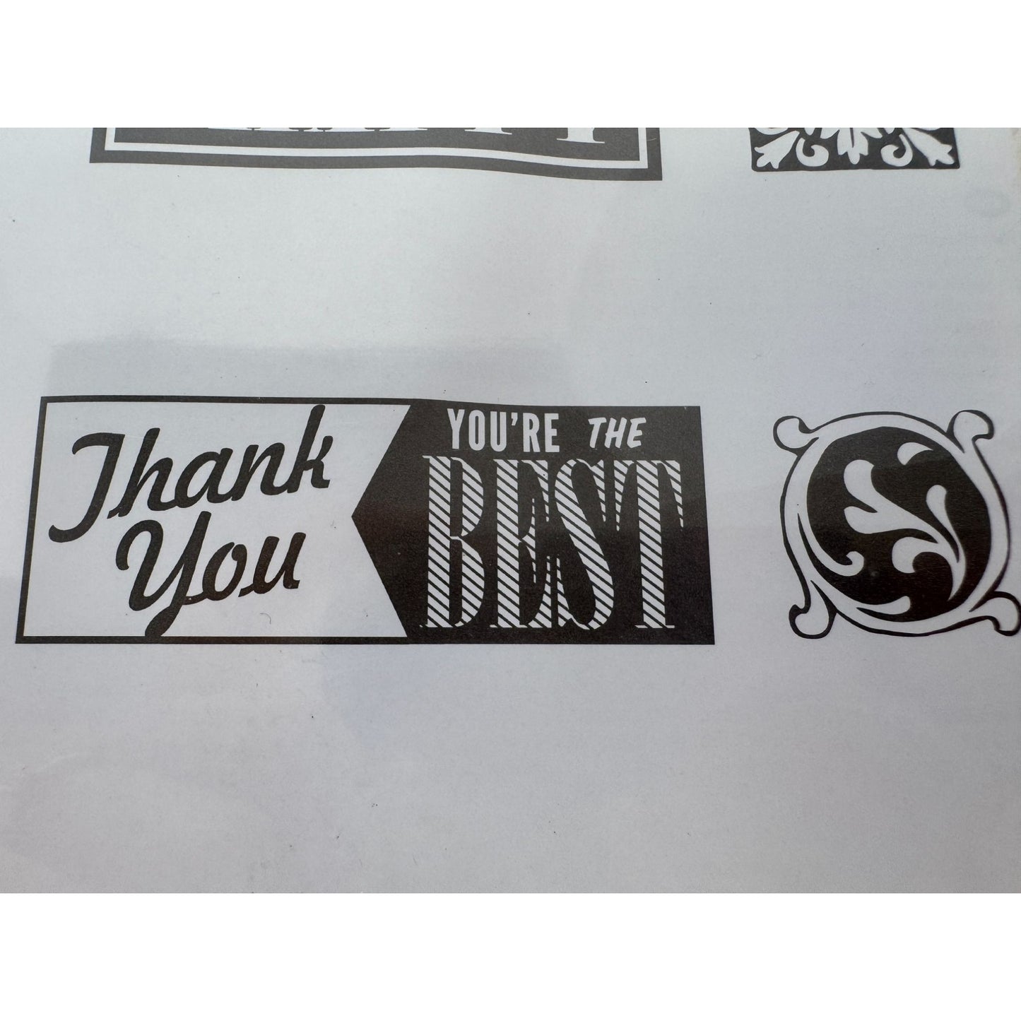 Stampin Up Rubber Stamp Set of 10 Hello Lovely Thank You Card Making Words Arrow