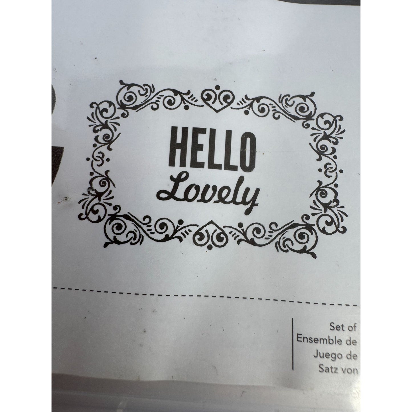 Stampin Up Rubber Stamp Set of 10 Hello Lovely Thank You Card Making Words Arrow