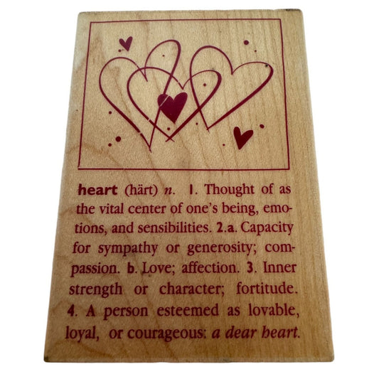 Hero Arts Rubber Stamp Heart Dictionary Design Love Anniversary Card Making Word