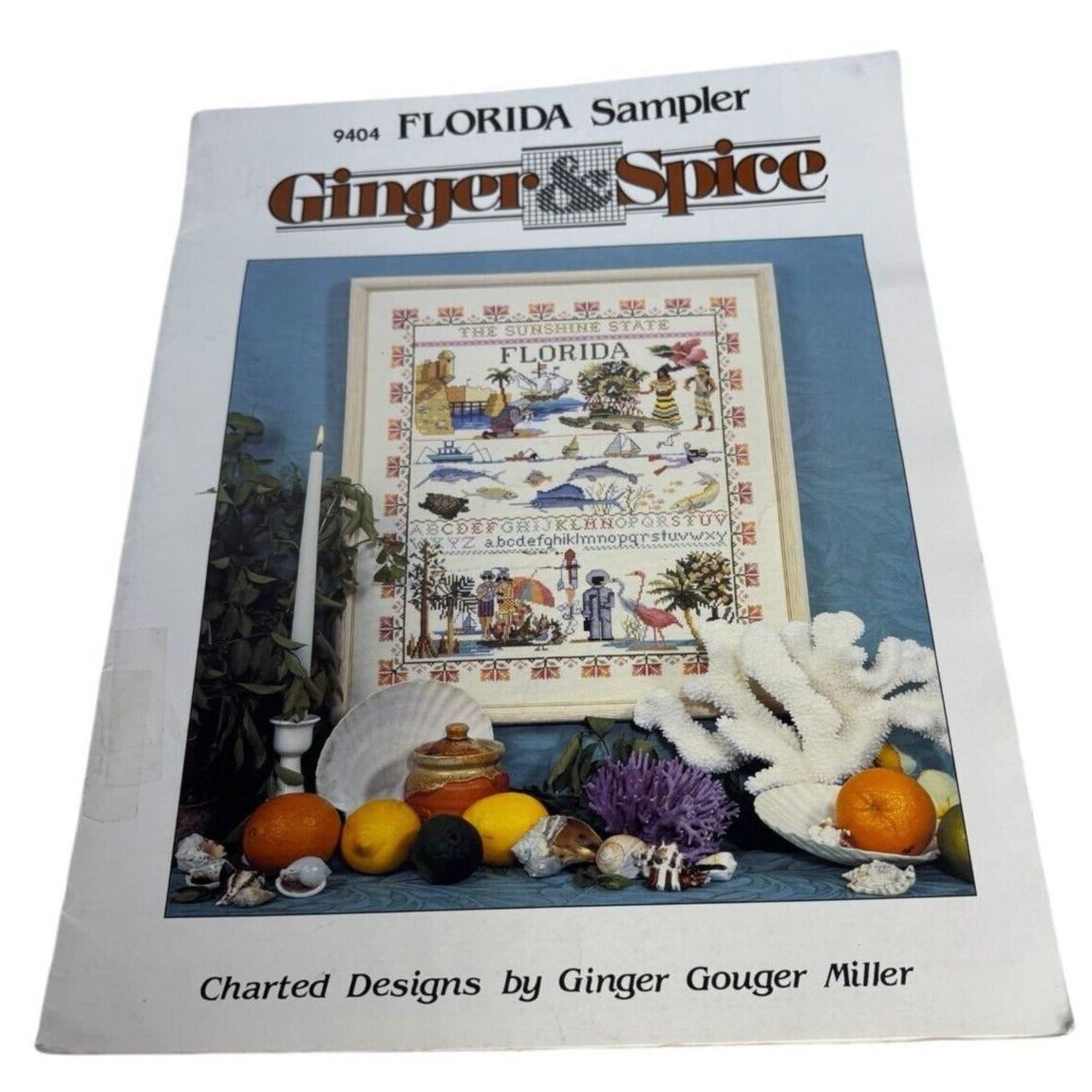 Ginger and Spice Cross Stitch Pattern Florida Sampler Sunshine State Orange Tree