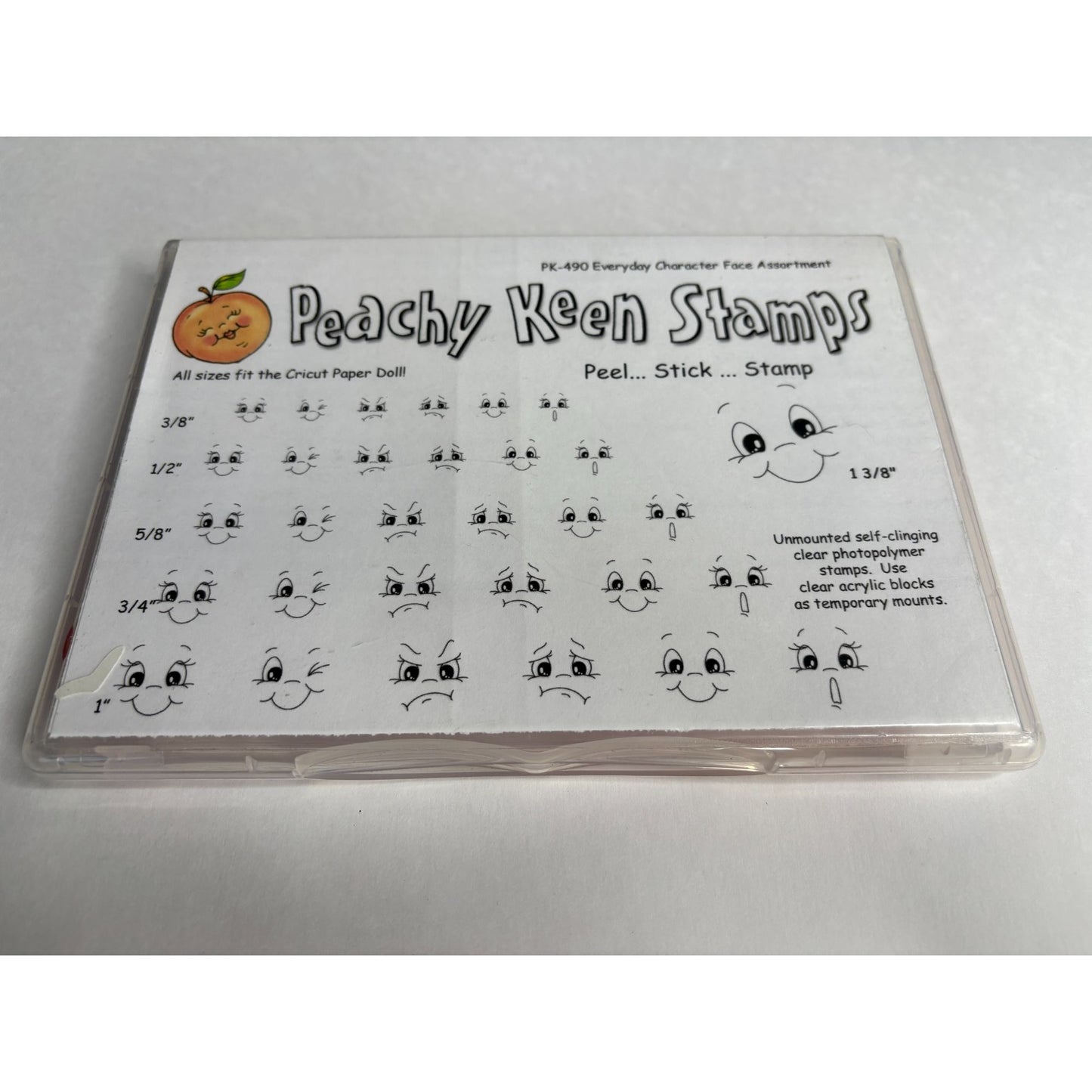 Peachy Keen Photopolymer Stamps Everyday Character Face Assortment Wink Smile