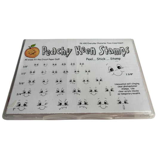 Peachy Keen Photopolymer Stamps Everyday Character Face Assortment Wink Smile