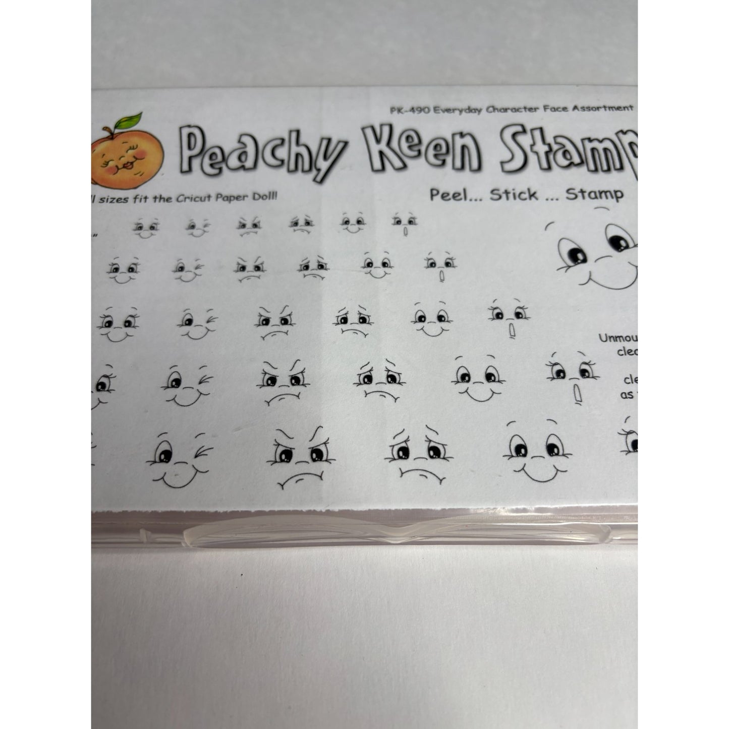 Peachy Keen Photopolymer Stamps Everyday Character Face Assortment Wink Smile