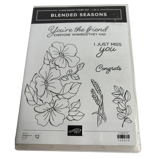 Stampin Up Blended Seasons Clear Mount Stamps Friendship Card Making Miss You