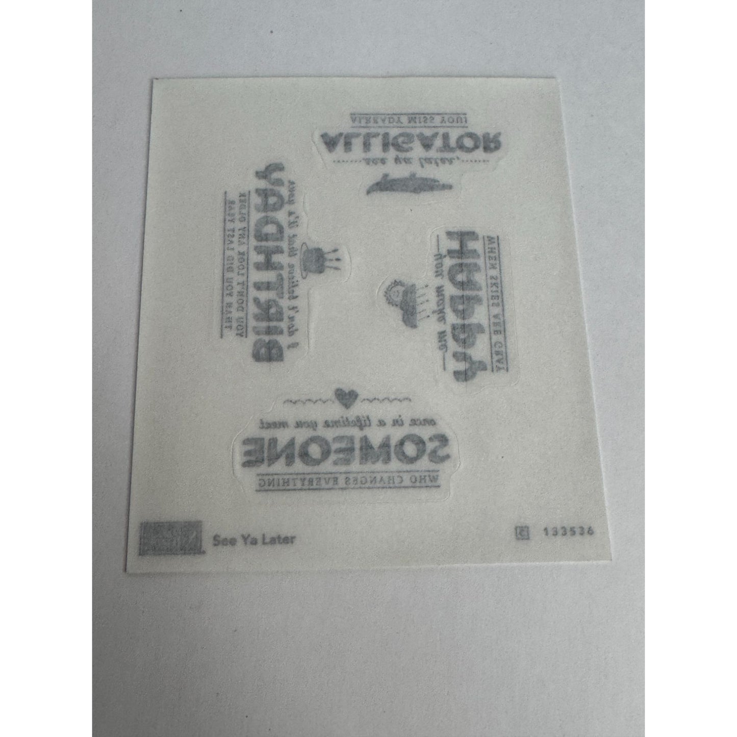 Stampin Up Rubber Stamp Set See Ya Later Alligator Birthday Funny Words Happy