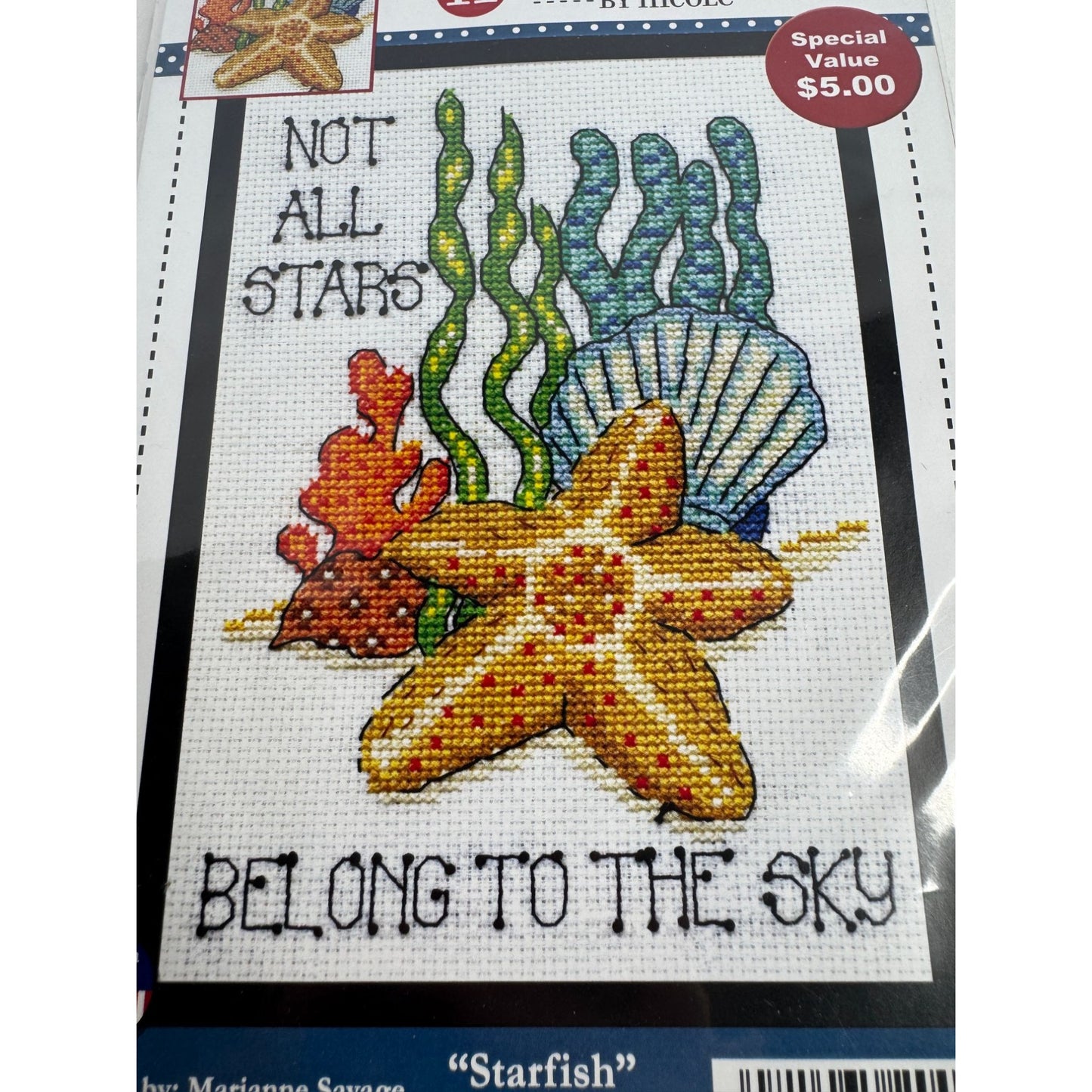 Stitch Studio Counted Cross Stitch Kit Starfish Not All Stars Belong to the Sky