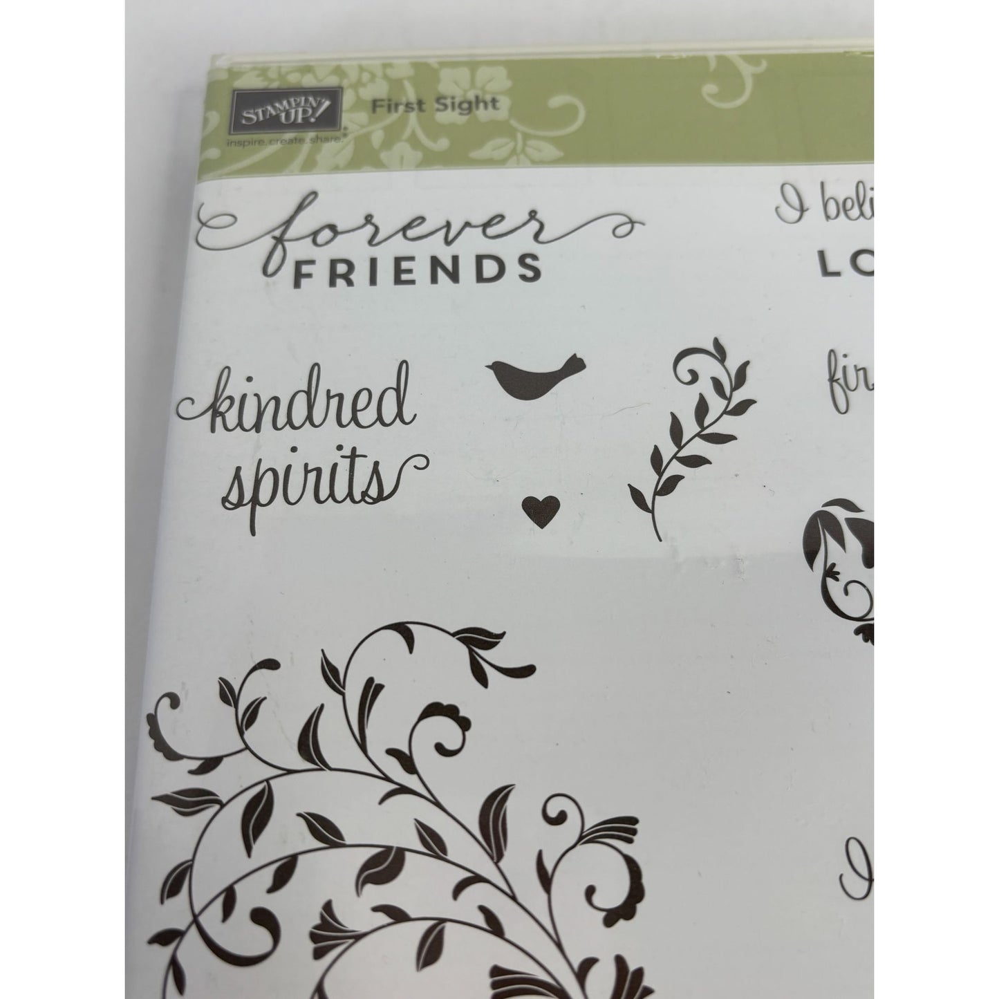 Stampin Up Rubber Stamp Set First Sight Mothers Day Kindred Spirits Friendship