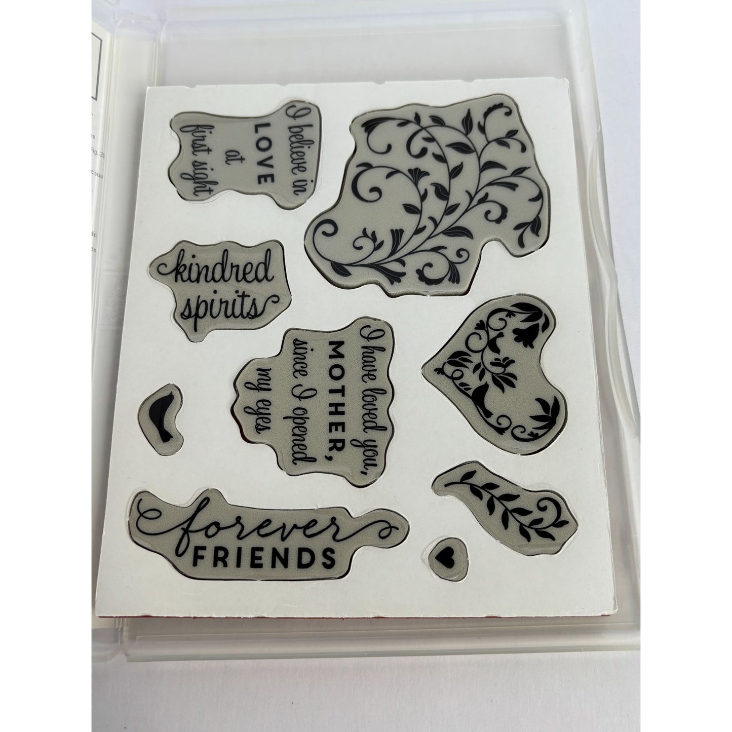 Stampin Up Rubber Stamp Set First Sight Mothers Day Kindred Spirits Friendship