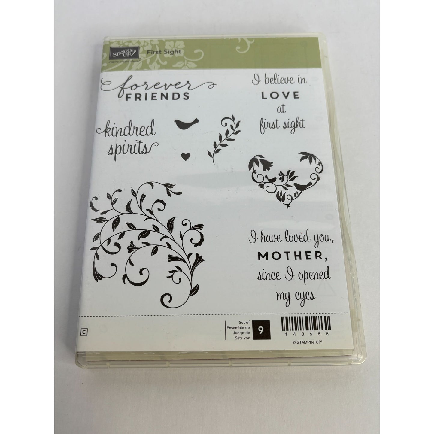 Stampin Up Rubber Stamp Set First Sight Mothers Day Kindred Spirits Friendship