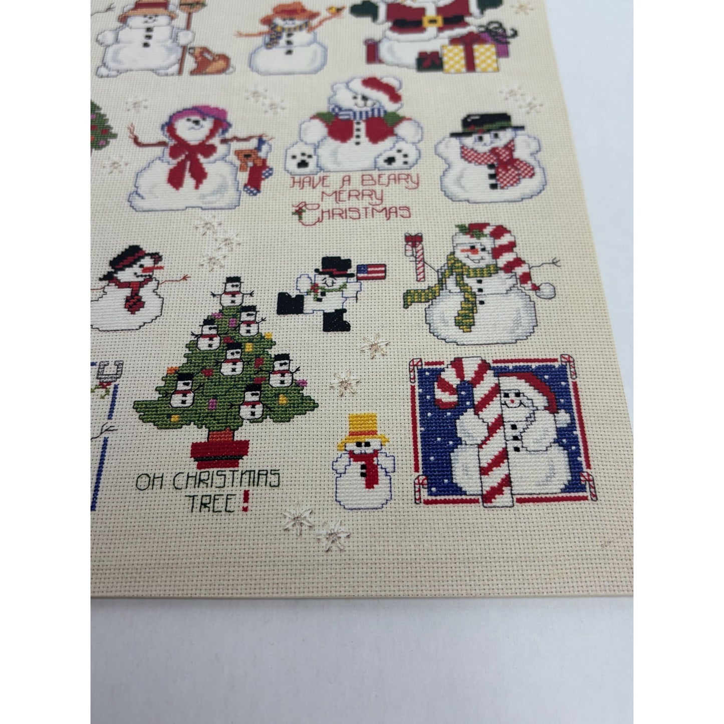 American School of Needlework Cross Stitch Pattern Book 50 Snowmen Linda Gillum