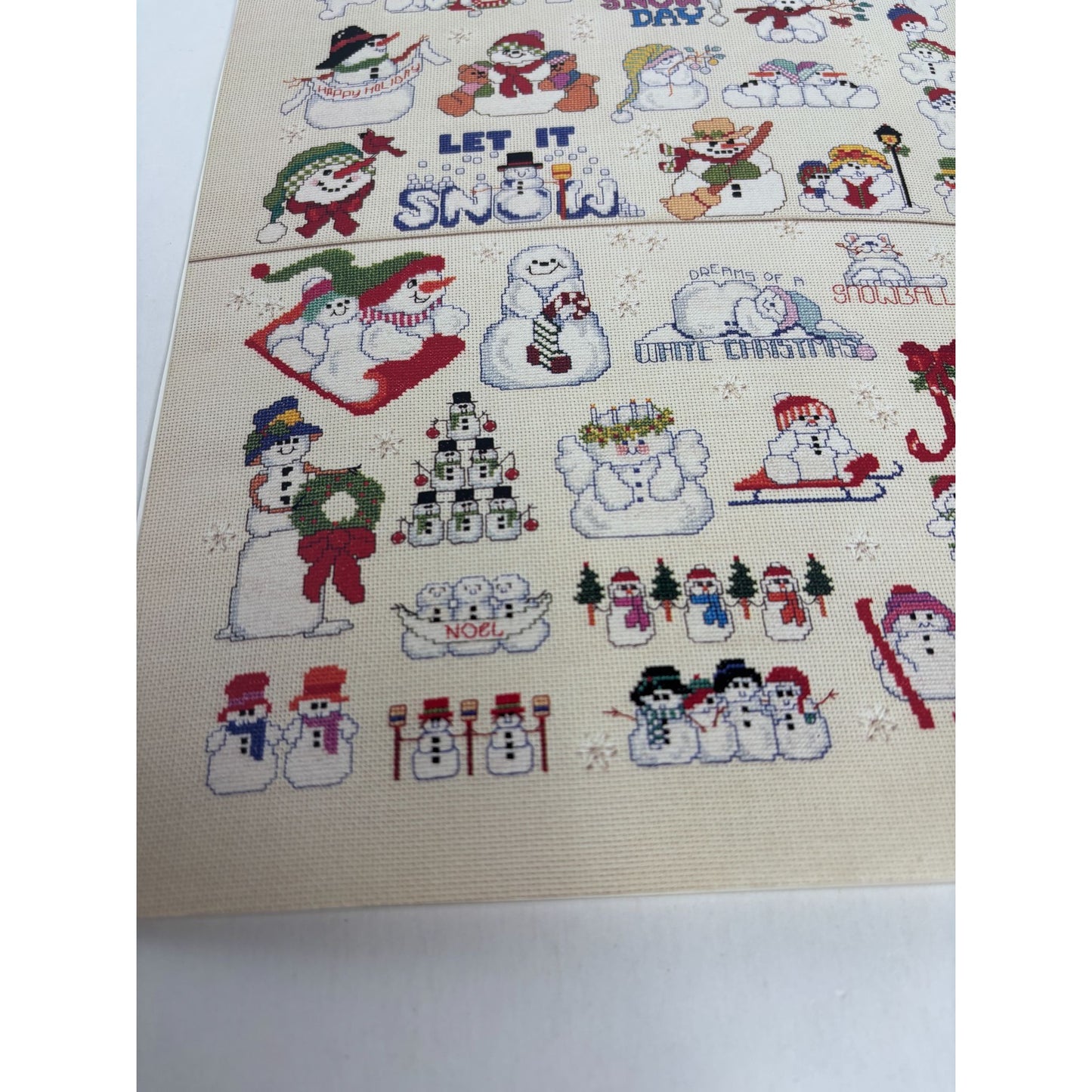 American School of Needlework Cross Stitch Pattern Book 50 Snowmen Linda Gillum