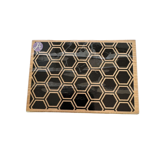 Hampton Art Rubber Stamp Hexagon Honeycomb Pattern Large Background Card Making