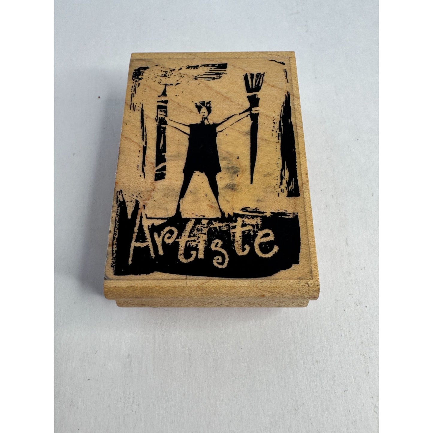 Picture Show Rubber Stamp Artiste Painter Paint Brush Artist Art Card Making