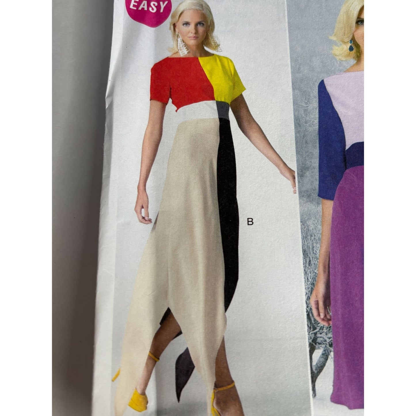 McCalls M6645 Womens Easy Color Block Dress Sewing Pattern Sizes 6-14