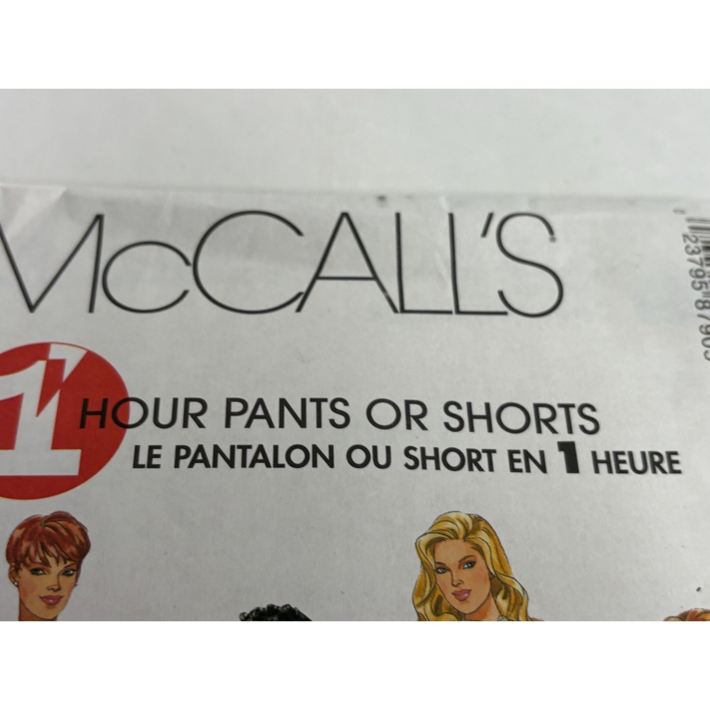 McCalls Sewing Pattern 8790 1-Hour Pants Shorts Elastic Waist Size 20 22 Uncut