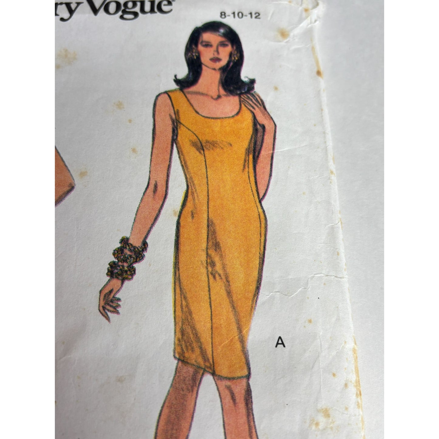 Vogue Sewing Pattern 8019 Fitted Dress Career Work Very Easy Size 8-10-12 Uncut