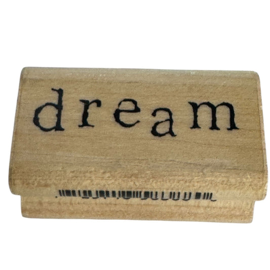 Inkadinkado Wood Mounted Rubber Stamp Dream Word Card Making Dawn Houser 8388J