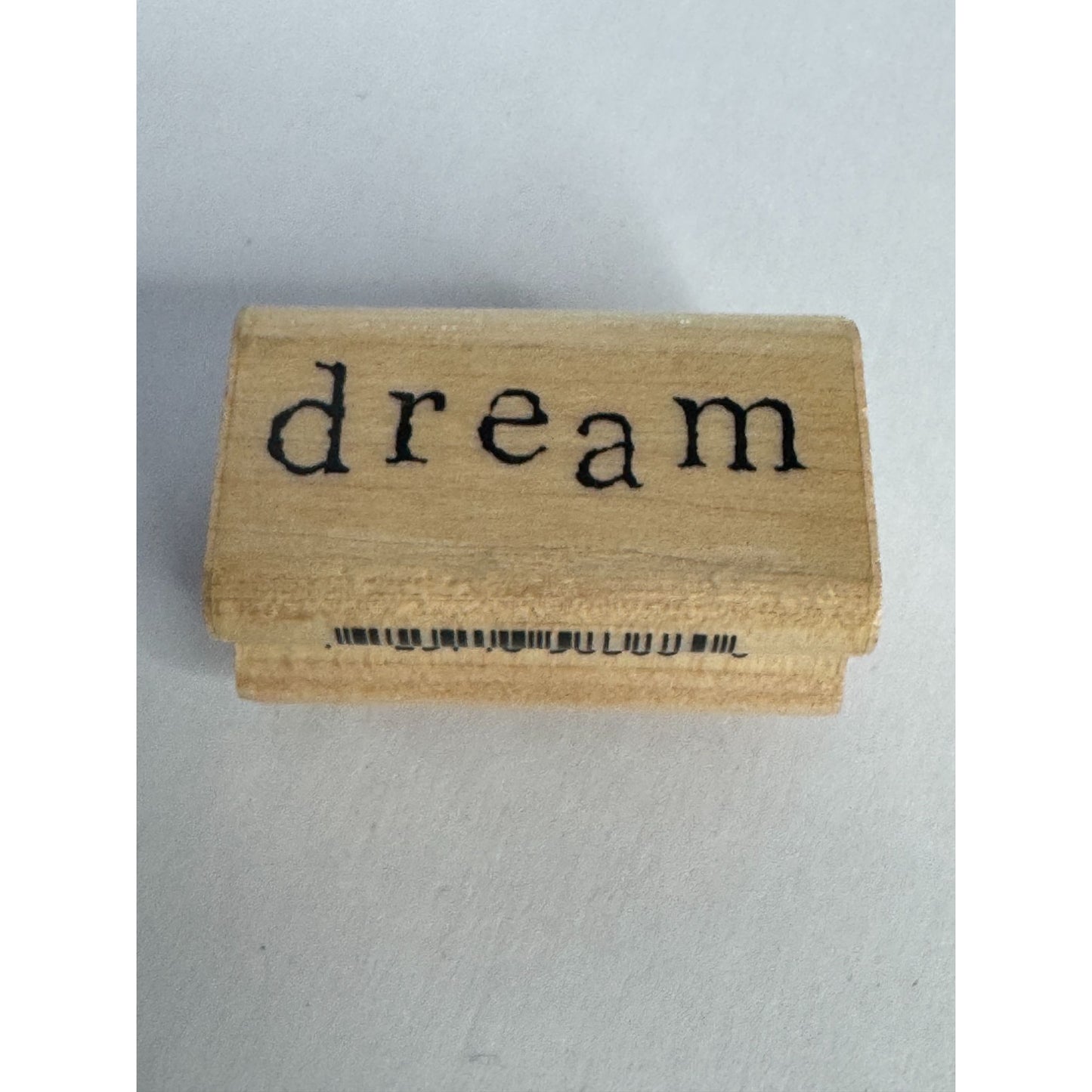 Inkadinkado Wood Mounted Rubber Stamp Dream Word Card Making Dawn Houser 8388J