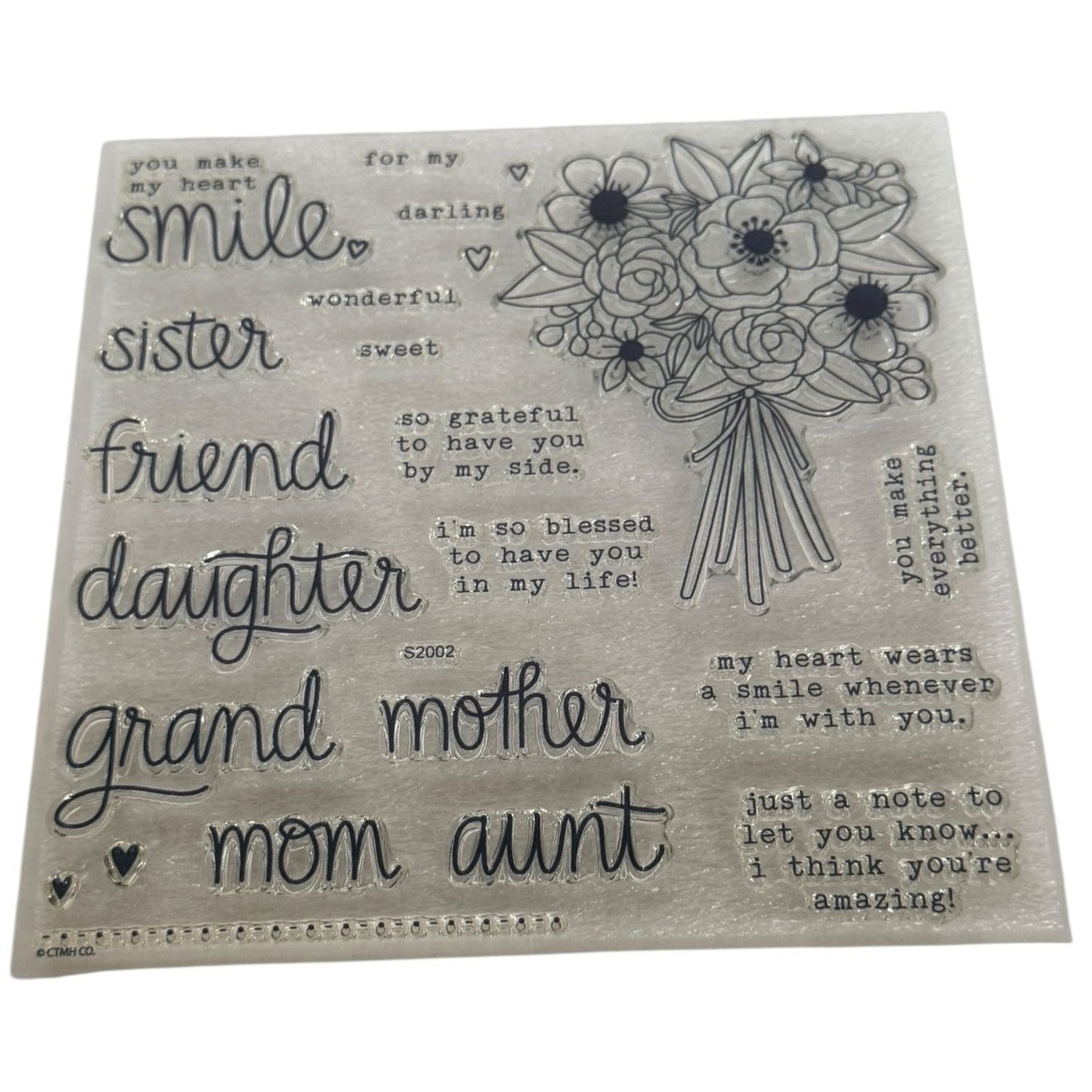 CTMH Acrylic Stamps Set Cherishing Her Aunt Grandmother Mothers Day My Acrylix