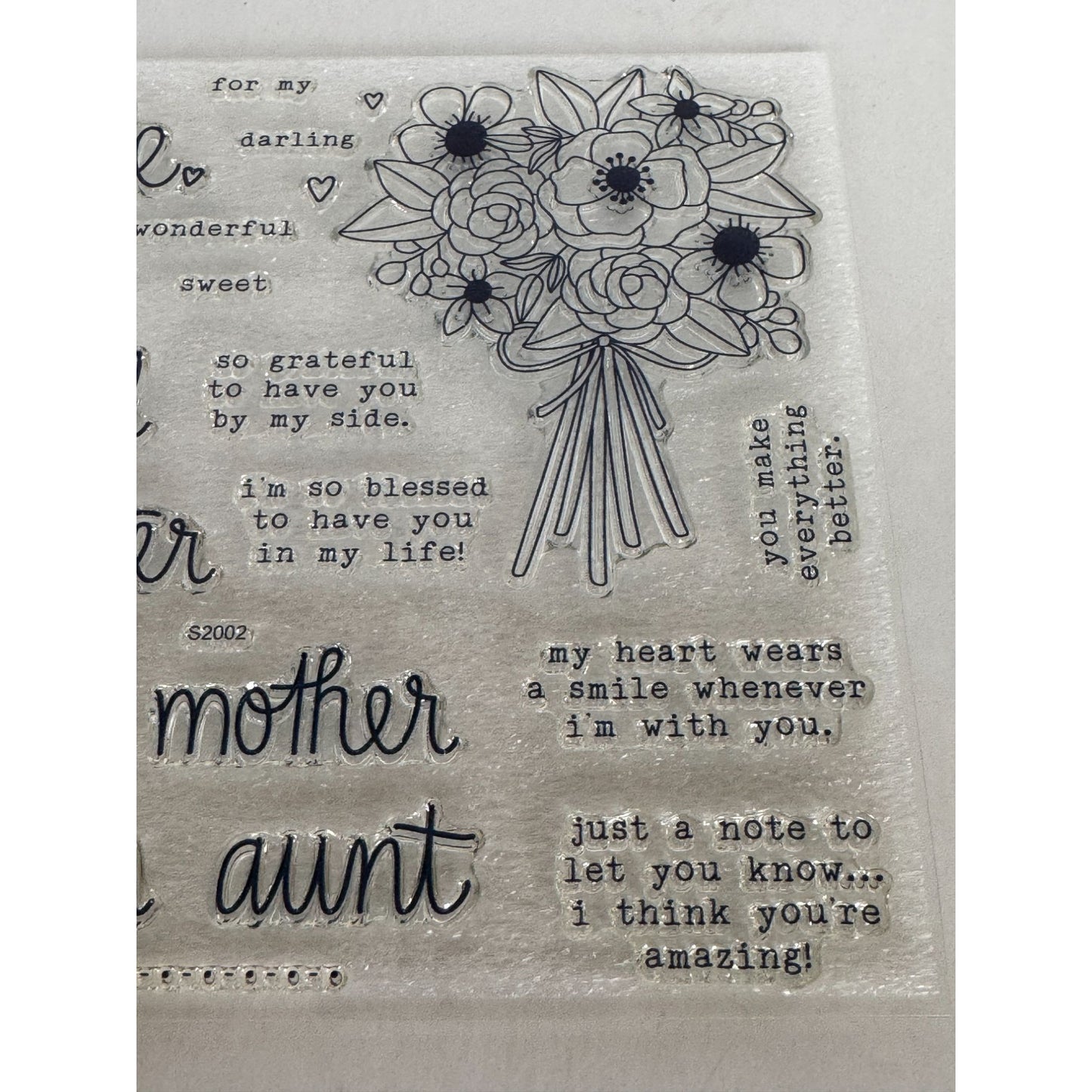 CTMH Acrylic Stamps Set Cherishing Her Aunt Grandmother Mothers Day My Acrylix