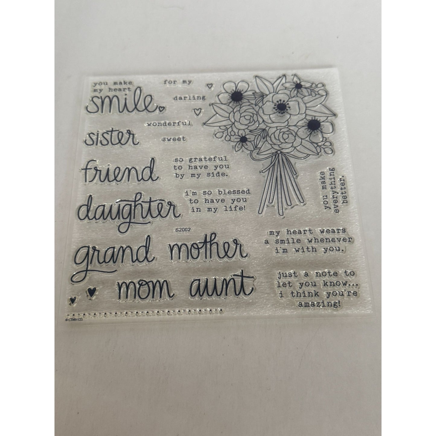 CTMH Acrylic Stamps Set Cherishing Her Aunt Grandmother Mothers Day My Acrylix