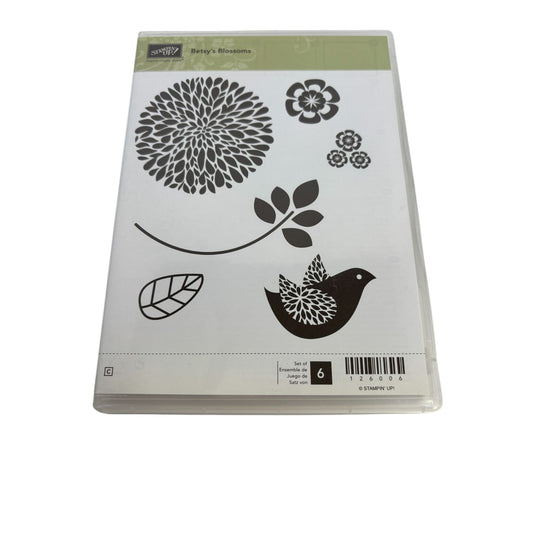 Stampin Up Rubber Stamp Set Betsys Blossoms Bird Friend Card Making Mothers Day