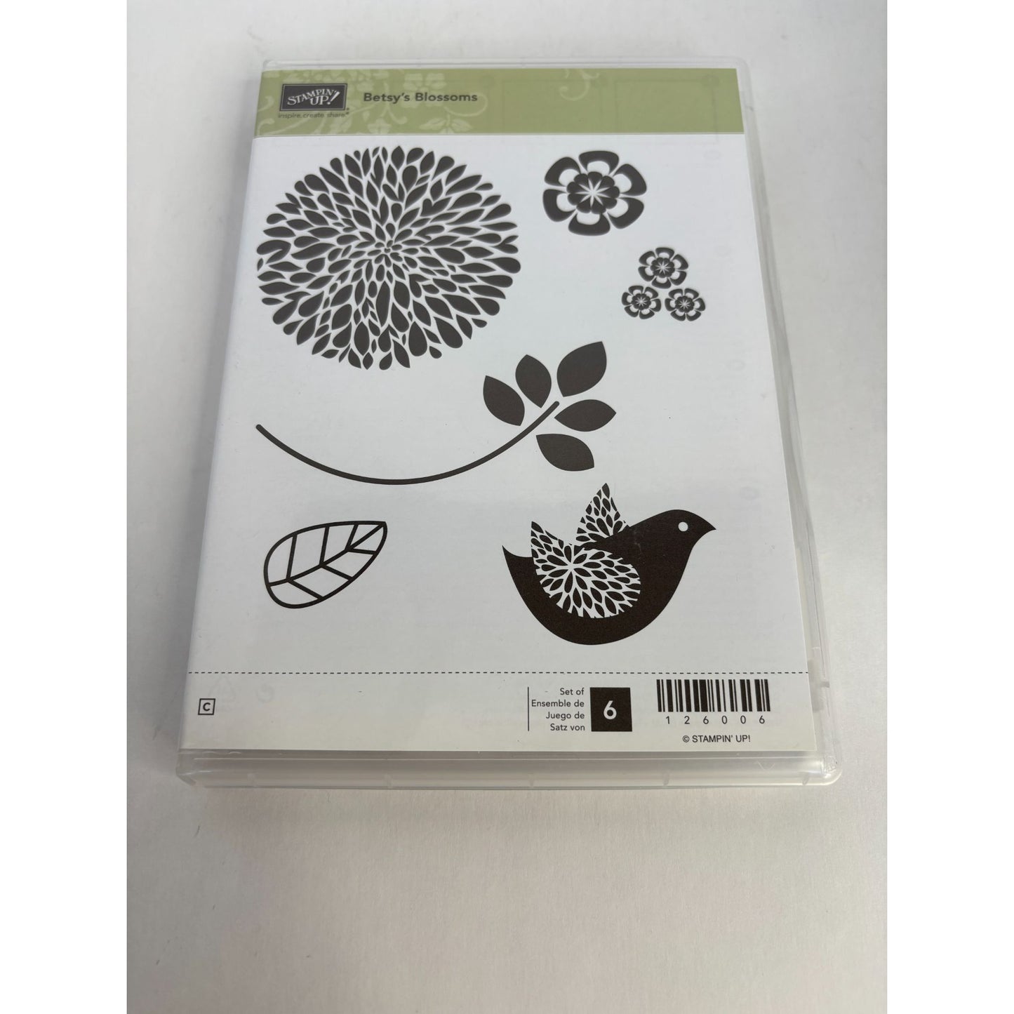 Stampin Up Rubber Stamp Set Betsys Blossoms Bird Friend Card Making Mothers Day