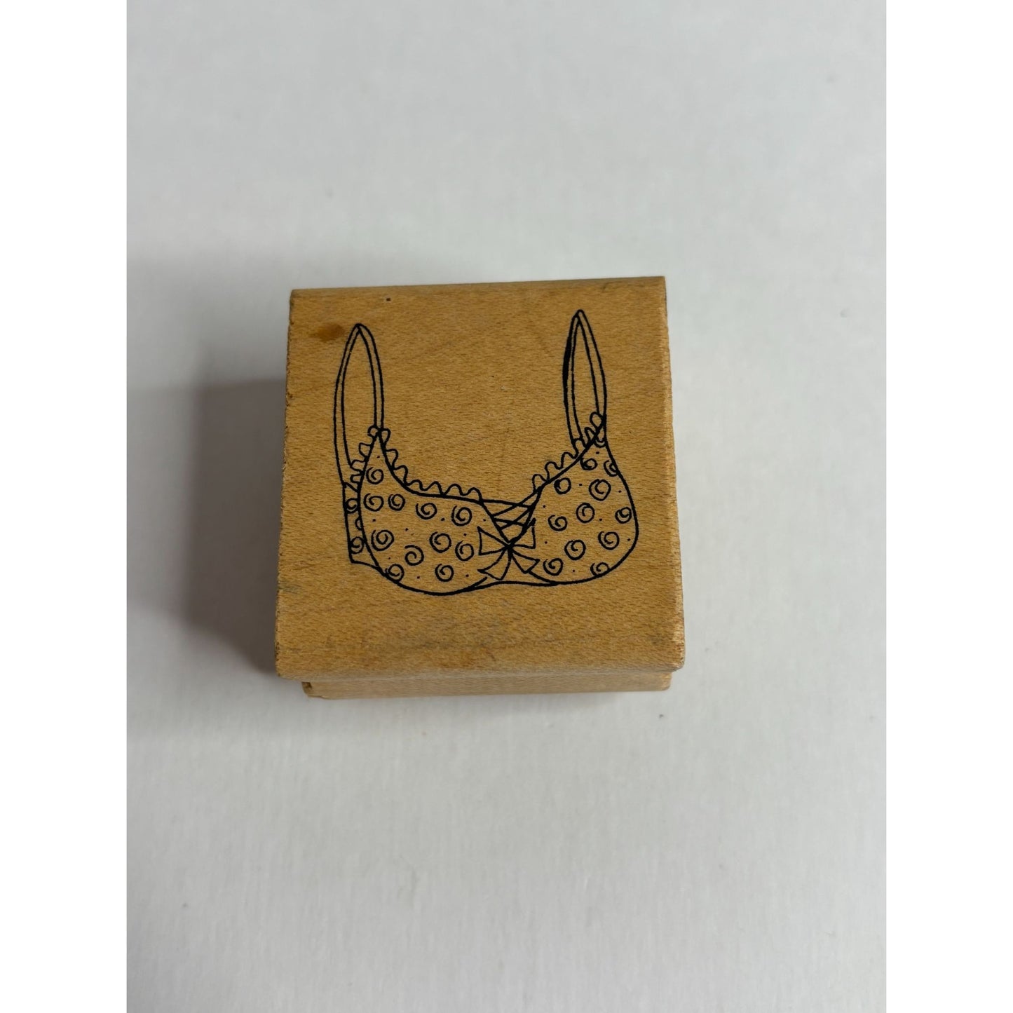 Inky Antics Wood Mounted Rubber Stamp Bathing Suit Top Swim Fashion Summer Bow