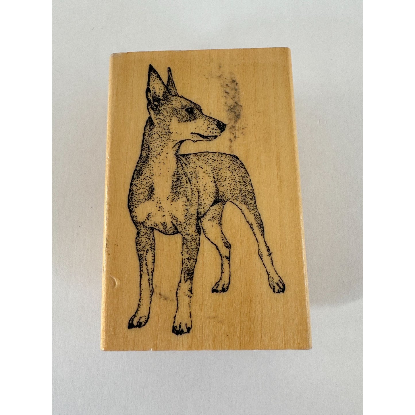 Stamp Gallery Rubber Stamp Miniature Pinscher Dog Standing Family Pet Animal