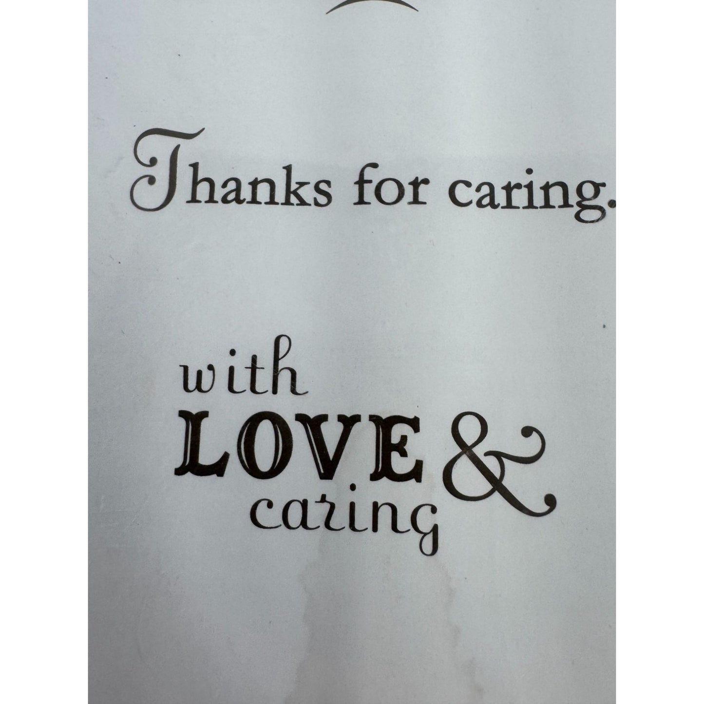 Stampin Up Clear Mount Rubber Stamp Set Thanks For Caring With Deepest Sympathy