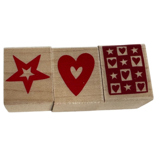 Hero Arts Rubber Stamps Set Hearts and Stars Valentines Day Card Making Love