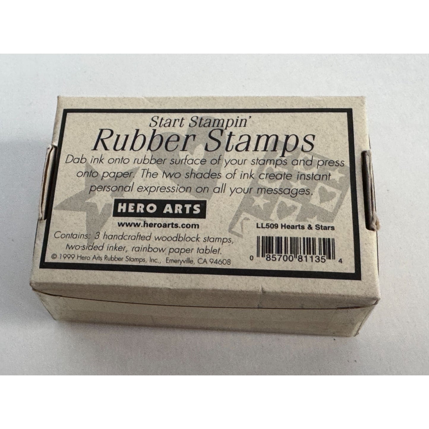 Hero Arts Rubber Stamps Set Hearts and Stars Valentines Day Card Making Love