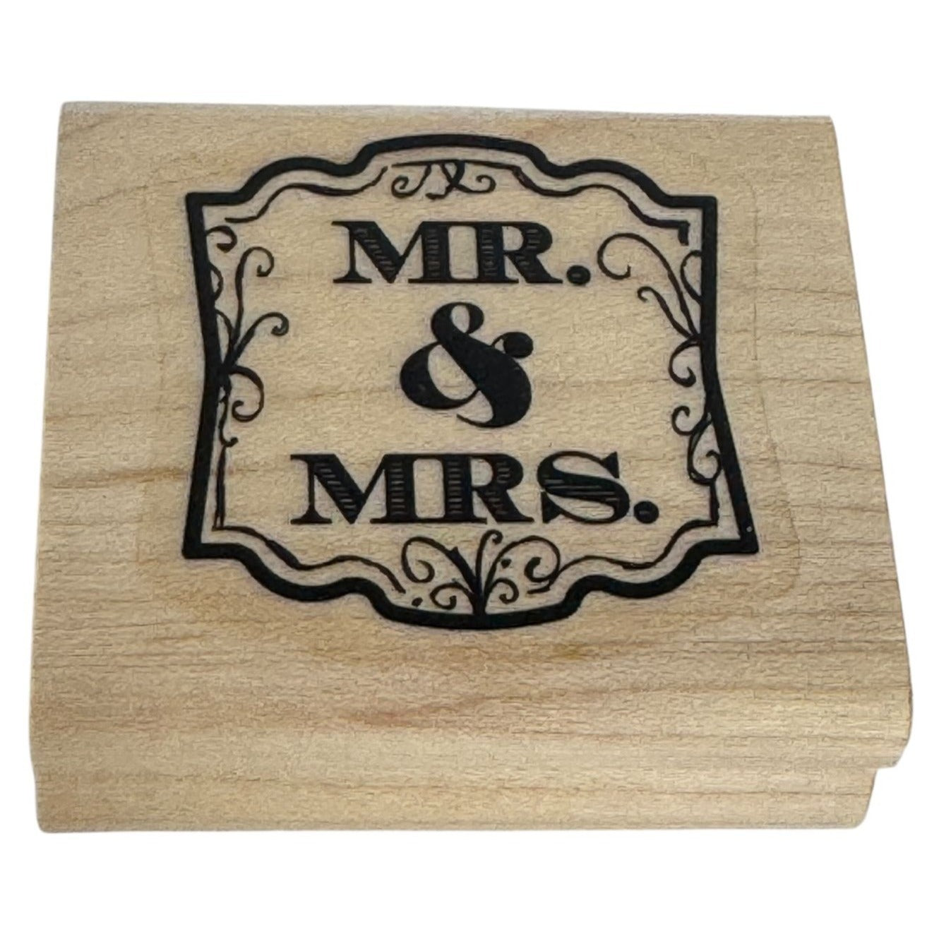 Mr and Mrs Rubber Stamp Wedding Card Making Sentiment Newlywed Couple