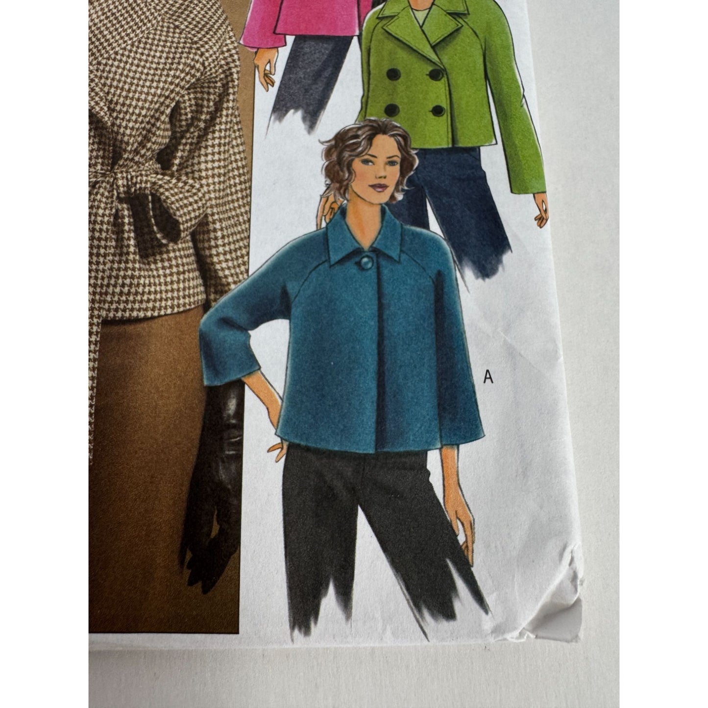 Butterick Sewing Pattern B4865 Very Easy Raglan Sleeve Jacket Blazer XS S M UC