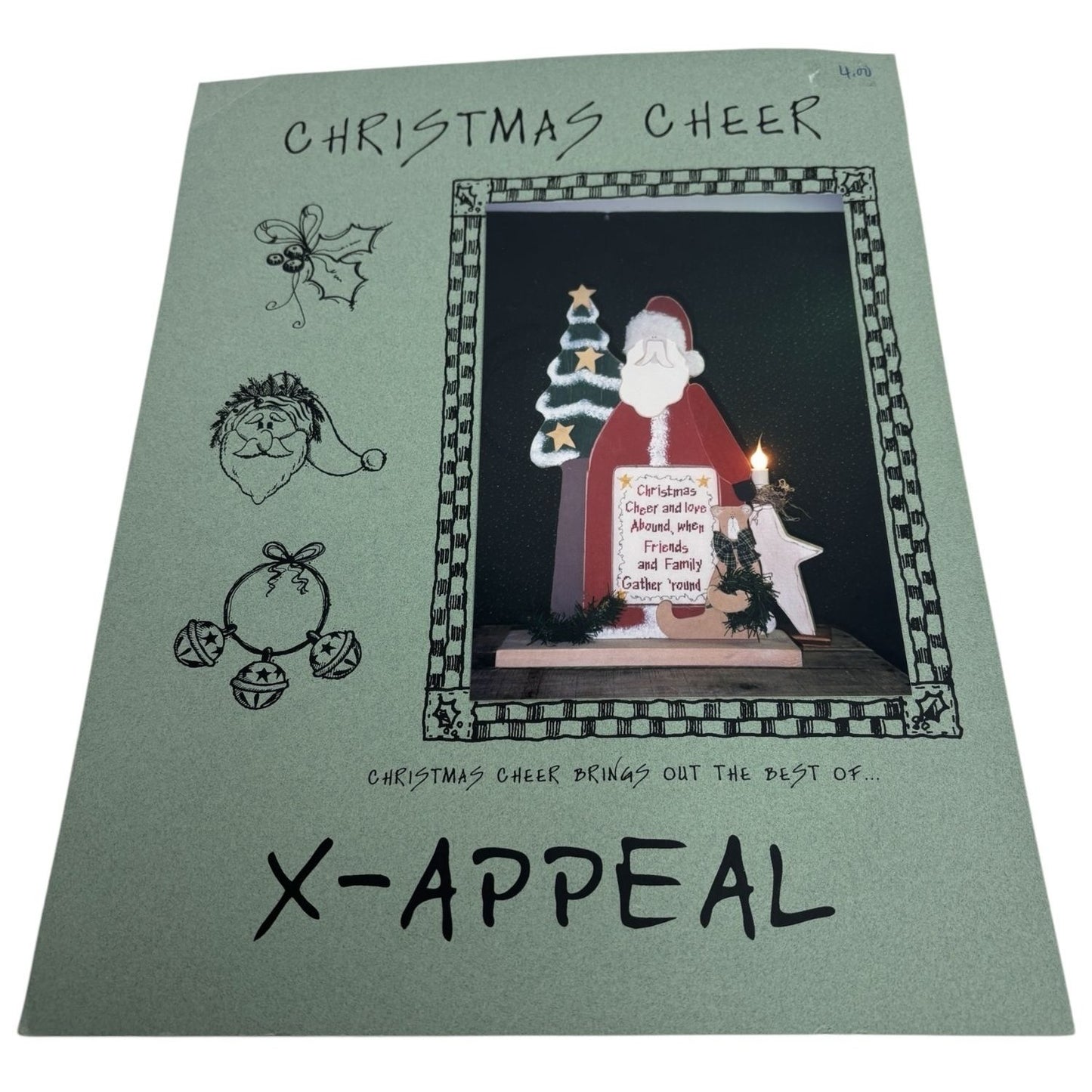 X-Appeal Christmas Cheer Cross Stitch Pattern By Abby Middleton For Sweetheart Company