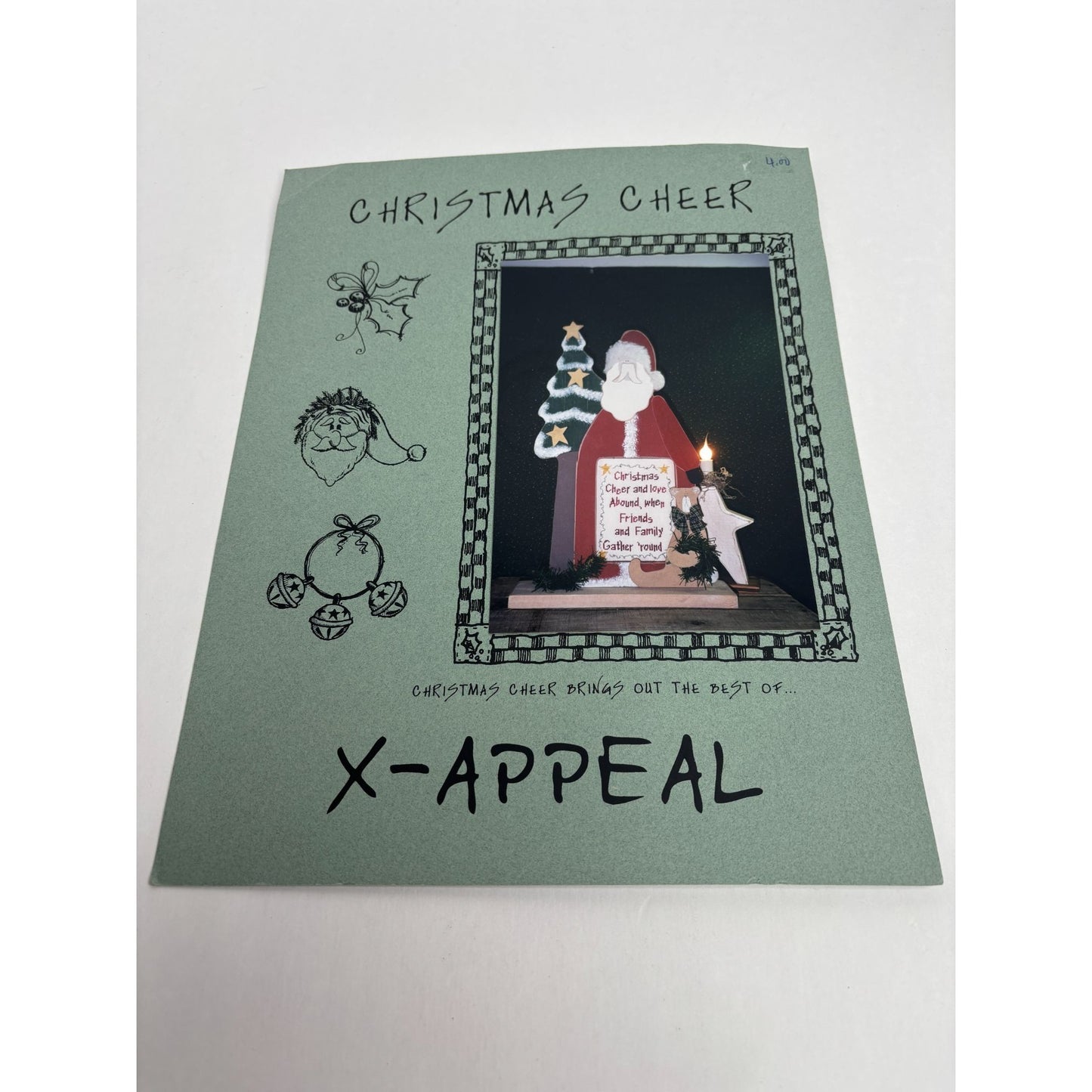 X-Appeal Christmas Cheer Cross Stitch Pattern By Abby Middleton For Sweetheart Company