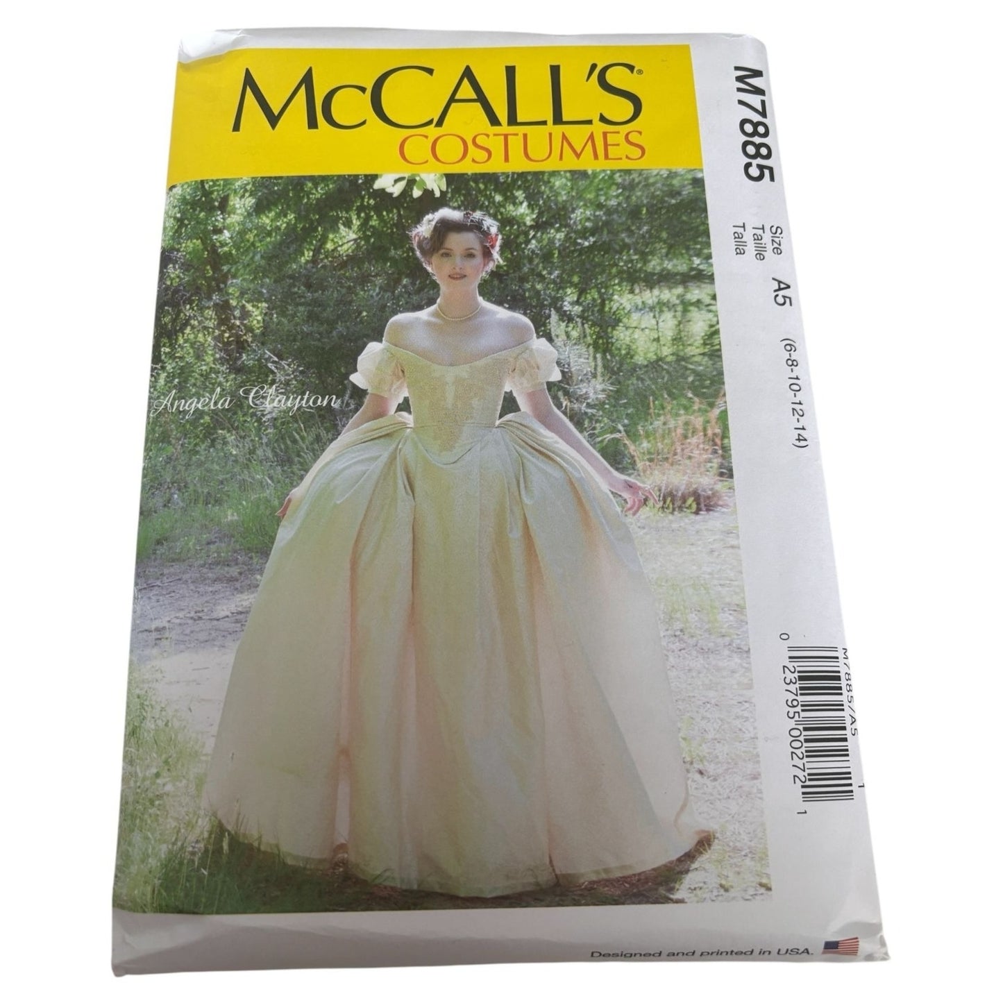 McCalls Sewing Pattern M7885 Princess Costume Dress Historical Ball Gown 6-14 UC