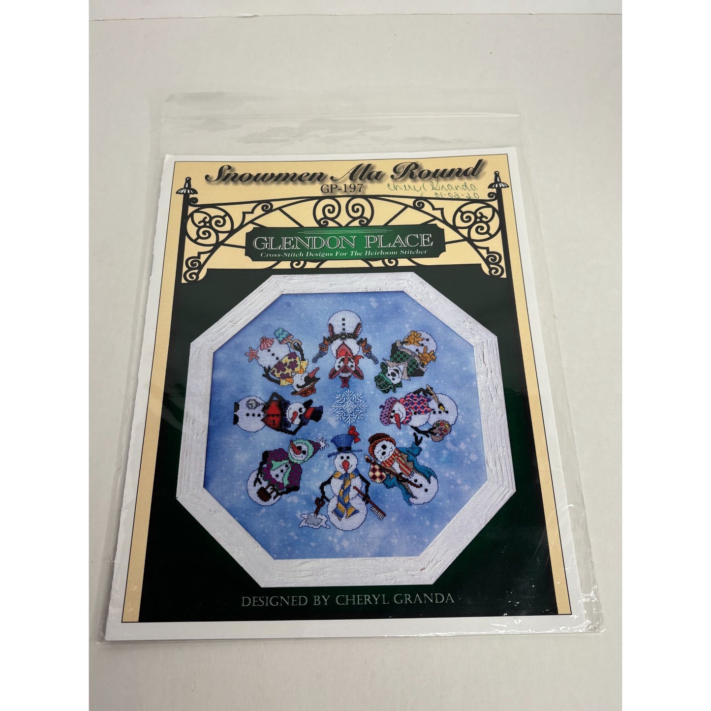 Glendon Place Cross Stitch Pattern Snowmen Ala Round Western Snowman Beach Funny