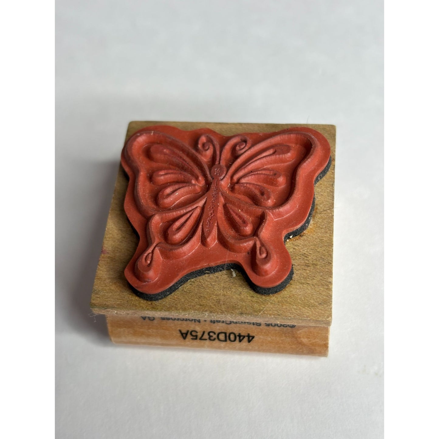 StampCraft Rubber Stamp Butterfly Garden Spring Nature Card Making Wood Mounted