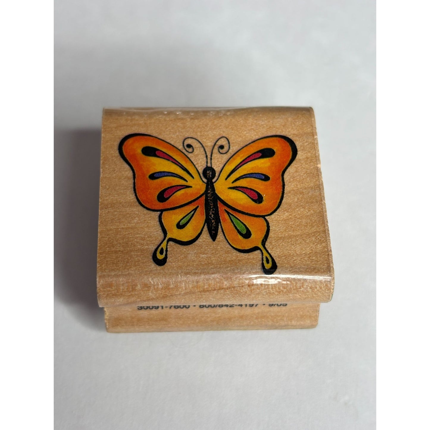 StampCraft Rubber Stamp Butterfly Garden Spring Nature Card Making Wood Mounted